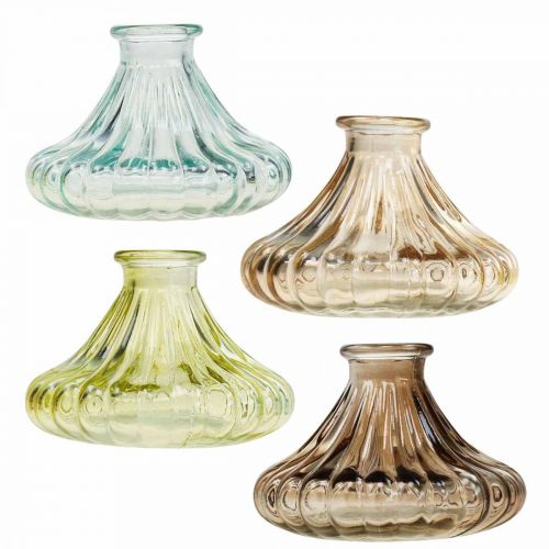 Floristik24 Bougeoir Verre Bougeoir Verre Ø10.5cm H7cm 4pcs