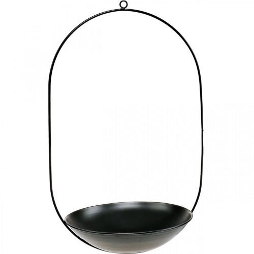 Floristik24 Bol décoratif à suspendre anneau métal noir décoration Scandi 28×54cm