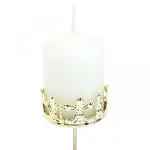 Floristik24 Photophore couronne, bougie décoration Noël, bougeoir pour couronne de l'Avent doré Ø5.5cm 4pcs