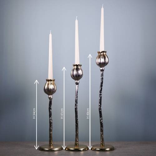 Floristik24 Chandelier Fleur De Pavot Champagne H34cm