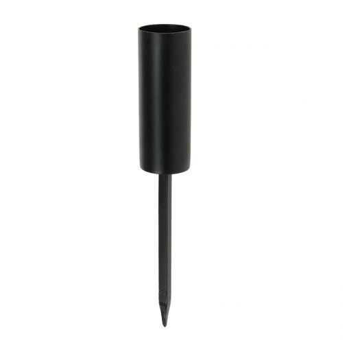 Article Bougeoir noir pour bougies bâtons 15cm 4pcs