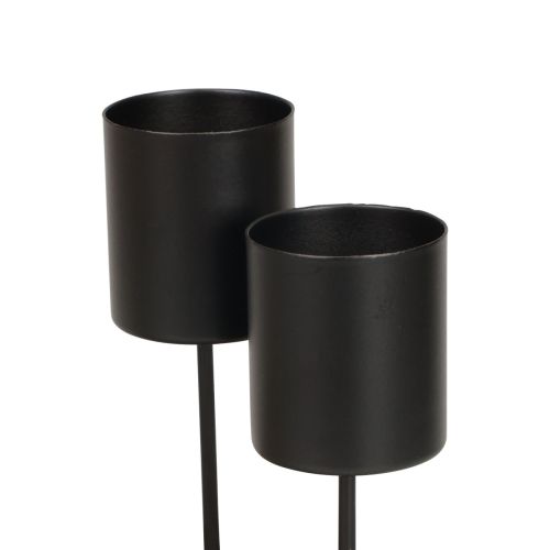 Floristik24 Bougeoir enfichable bougeoir noir Ø3,5cm 4 pcs