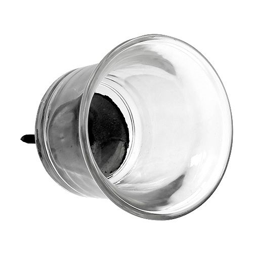 Article Bougeoir pour bougie chauffe-plat Ø6cm H10cm verre transparent