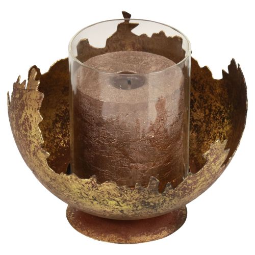 Floristik24 Décoration de table Lanterne de Noël métal antique 12cm Ø15cm