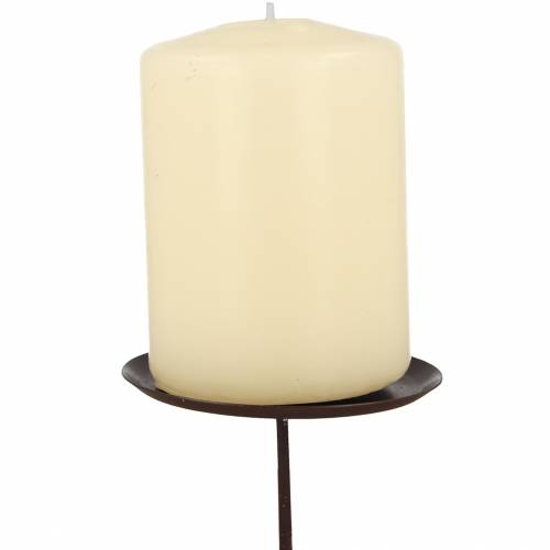 Article Bougeoir marron Ø6cm 4 pcs