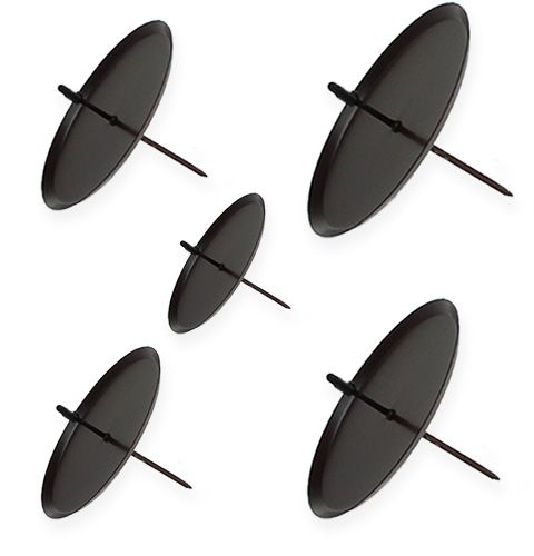 Article Bougeoir marron différentes tailles 4pcs