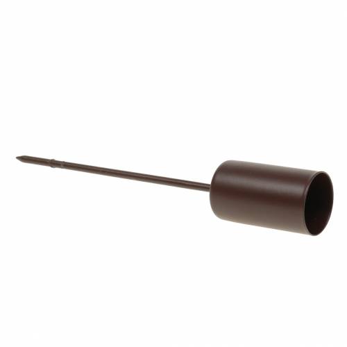 Article Bougeoir pour bougies bâtons marron Ø2,3cm H14cm 4 pcs