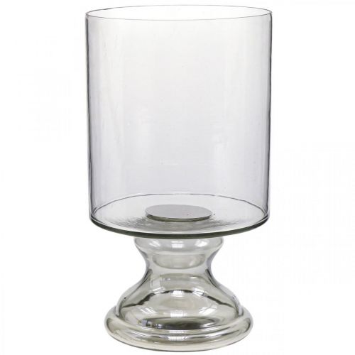 Floristik24 Wind light glass bougie verre teinté, clair Ø20cm H36.5cm