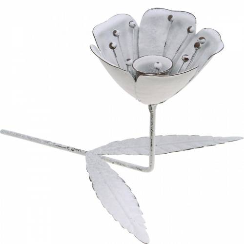 Floristik24 Décoration printanière, forme de fleur de bougeoir, décoration de mariage, décoration de table en métal