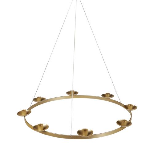 Bougeoir suspendu doré Ø34cm H45cm