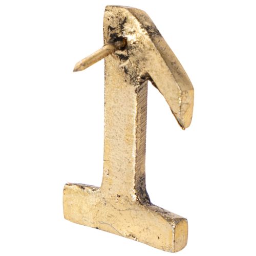 Chiffres en métal doré pour bougies de l’Avent 1 à 4, 4 cm, set de 4 | Floristik24.fr