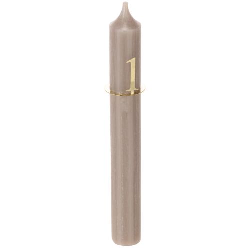 Set d'anneaux numérotés en métal doré pour bougies, 3 cm, 4 pièces | Floristik24.fr