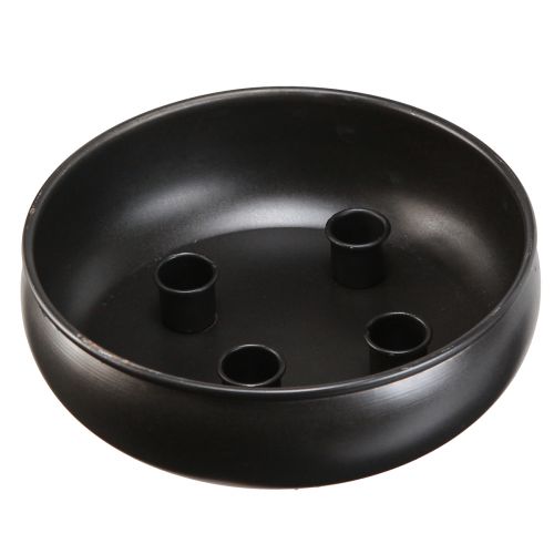 Floristik24 Bougeoir bougeoir bâton noir avec aimants Ø20cm