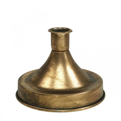 Bougeoir Bougeoir Métal Doré Aspect Antique H8.5cm