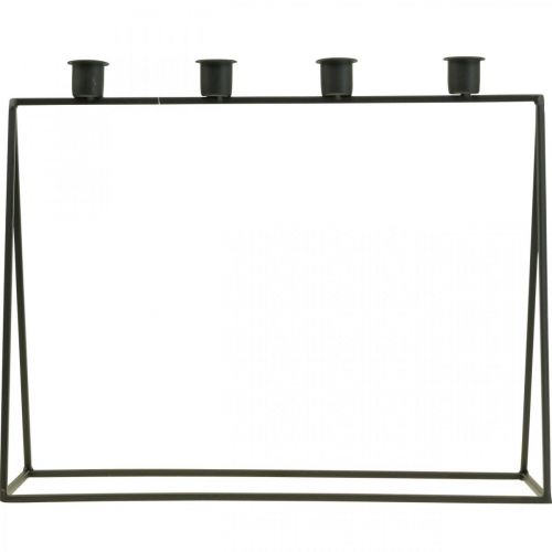 Article Bougeoir Bougeoir Noir Couronne de l'Avent L38cm H31cm