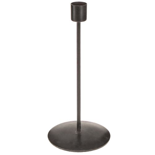 Bougeoir marron antique H21,5 cm 2 pièces