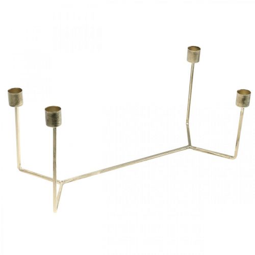 Bougeoir pour bougeoir champagne métal 37×17×18cm