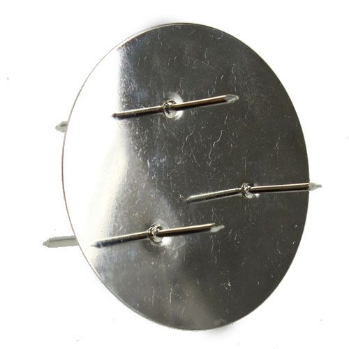 Floristik24 Clou de couronne de l'Avent argenté Ø8cm