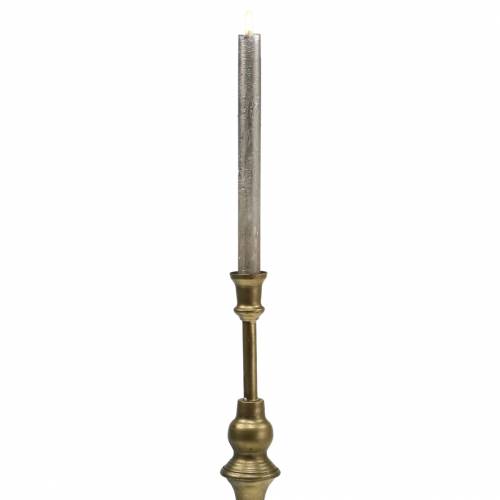 Floristik24 Bougeoir de Noël en métal couleur laiton Ø10,5cm H38,5cm