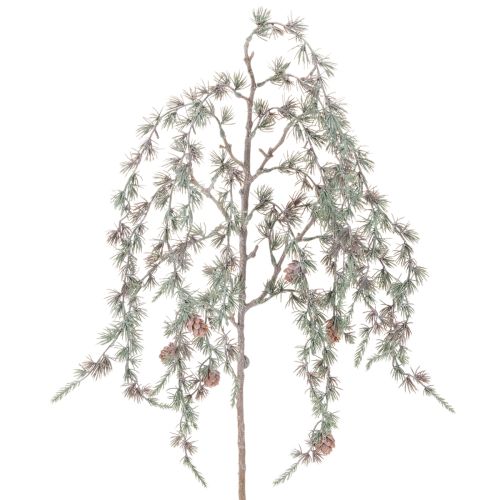 Branche de pin artificielle avec pommes de pin et effet givré 80 cm acheter | Floristik24.fr