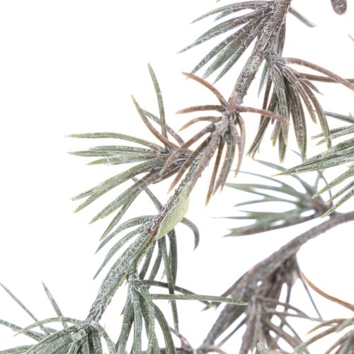 Branche de pin artificielle avec pommes de pin et effet givré 80 cm | Floristik24.fr