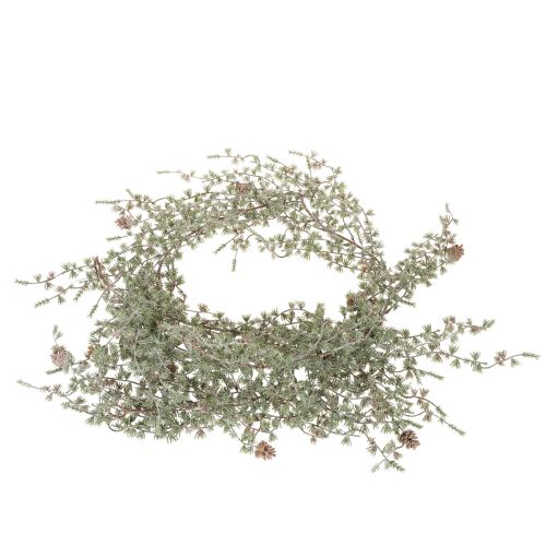 Guirlande artificielle avec pommes de pin et branches de sapin enneigées 185 cm | Floristik24.fr
