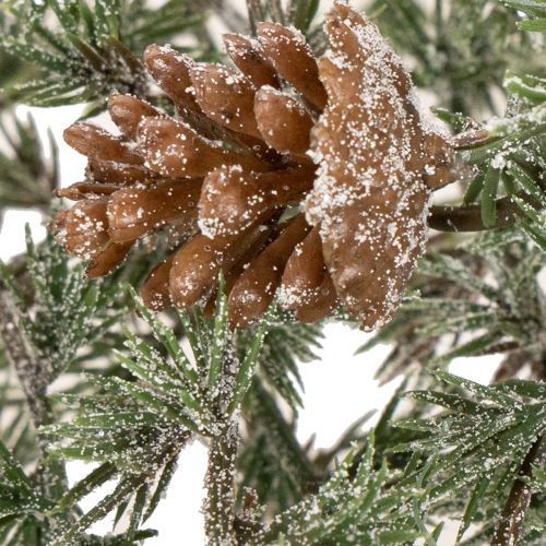 Guirlande artificielle avec pommes de pin et branches de sapin enneigées 185 cm | Floristik24.fr