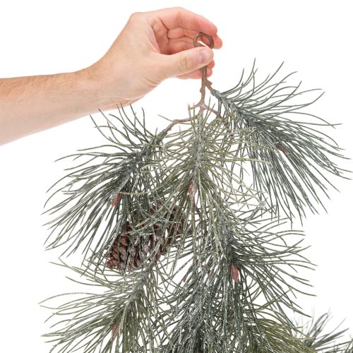 Guirlande de pin artificielle avec pommes de pin, 180 cm, vert et marron | Floristik24.fr