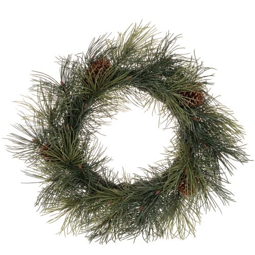 Krantz décoratif en branches de pin artificielles avec pommes de pin, 60 cm
