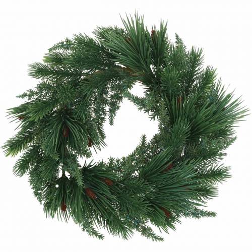 Floristik24 Couronne de conifères mix artificielle Ø28cm couronne de porte verte