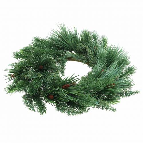 Floristik24 Couronne de conifères mix artificielle Ø28cm couronne de porte verte
