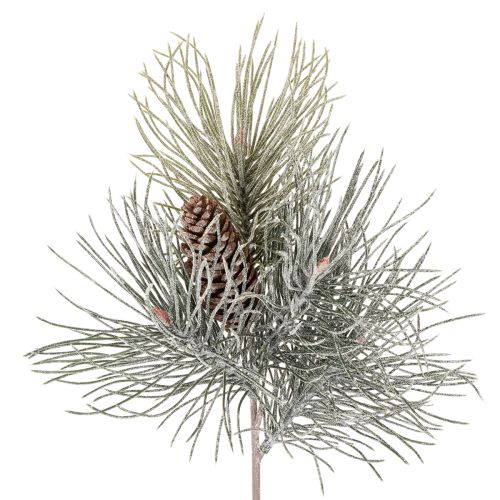 Branche de pin artificielle avec pomme de pin enneigée 40cm acheter | Floristik24.fr