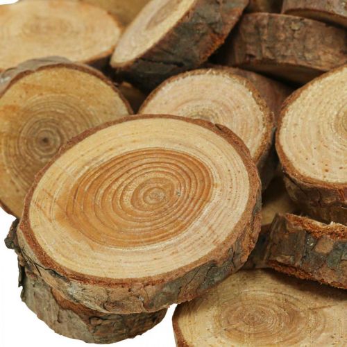 Article Disques bois déco saupoudre bois pin rond Ø2-3cm 500g