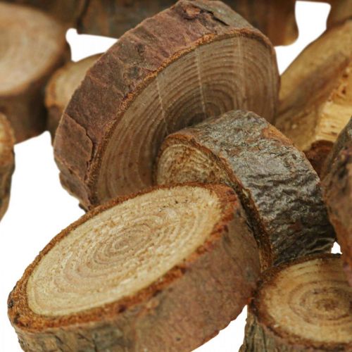 Article Disques bois déco saupoudre bois pin rond Ø3-4cm 500g