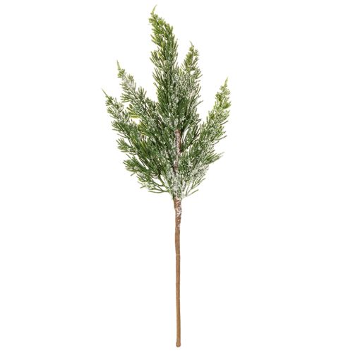 Kiefernzweig artificiel enneigé pour décoration 40 cm - Lot de 3 | Floristik24.fr