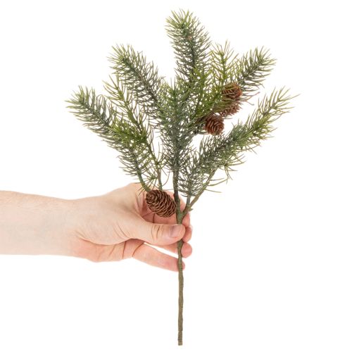 Branche de Noël artificielle avec pommes de pin 38 cm | Floristik24.fr