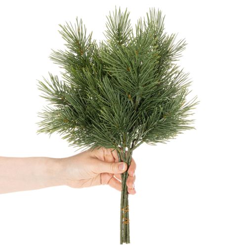 Lot de 4 branches de pin artificiel vert pour décoration hivernale, 40 cm | Floristik24.fr