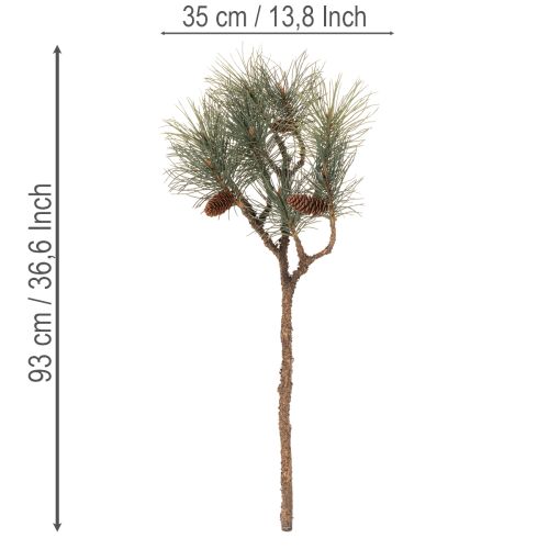 Branche de pin artificielle avec pommes de pin, 93 cm | Floristik24.fr