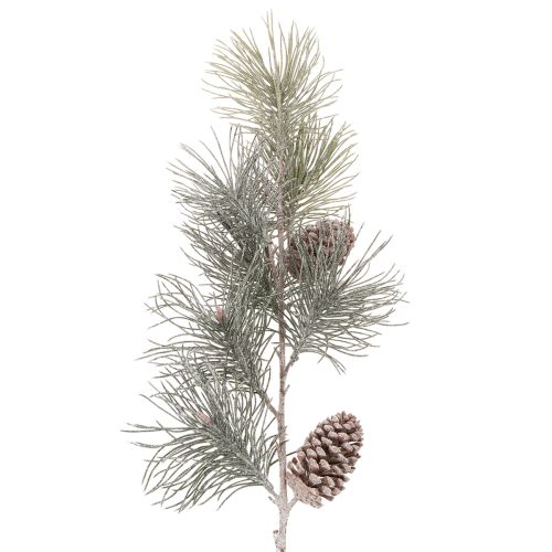 Branche de pin artificielle avec cônes et longues aiguilles 105 cm