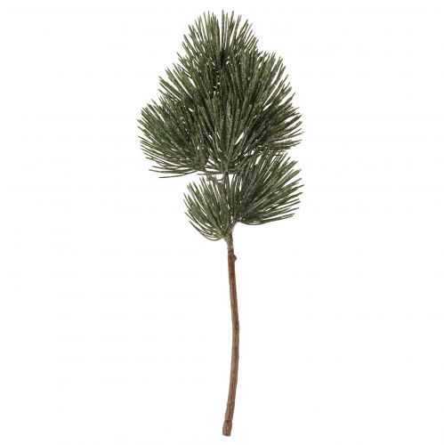 Floristik24 Branche de sapin artificiel vert marron givré paillettes 35cm