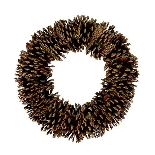 Couronne de pommes de pin ronde plate Ø30cm