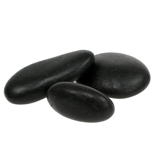 Floristik24 Galets noirs 4cm - 7cm 1kg