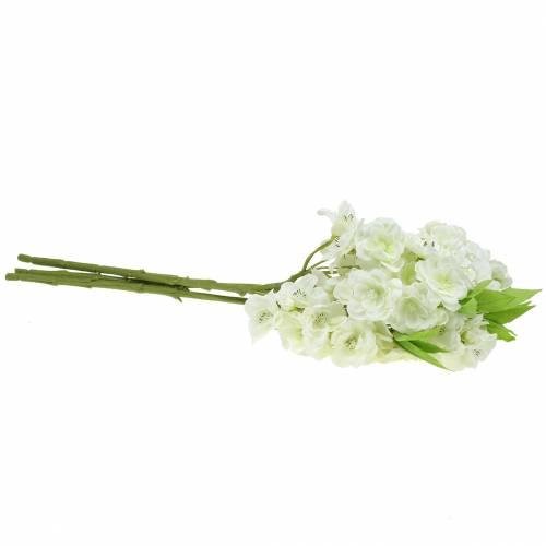 Floristik24 Branche de cerise crème 45cm 3pcs pour la décoration
