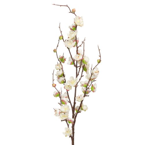 Floristik24 Branche de décoration de fleurs de cerisier Branche artificielle Fleurs blanches 96cm 2pcs