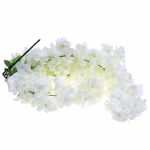 Article Branche de fleur de cerisier à 5 branches blanche artificielle 75cm
