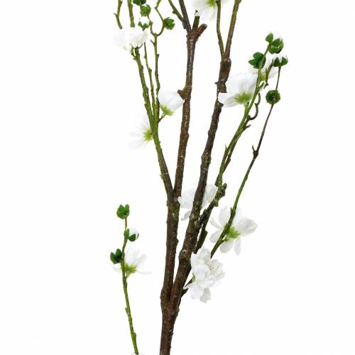 Floristik24 Branche de fleurs de cerisier, branche décorative artificielle blanche, décoration de printemps en fleurs de cerisier