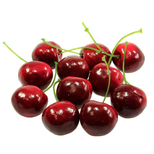 Floristik24 Cerises Ø2.5cm rouges 30p