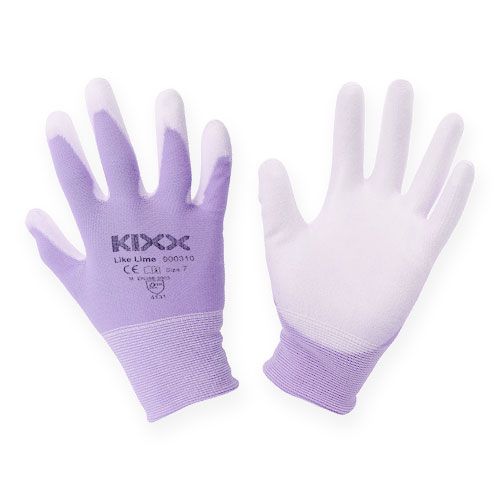 Floristik24 Gants de jardin Kixx taille 7 blanc, lilas