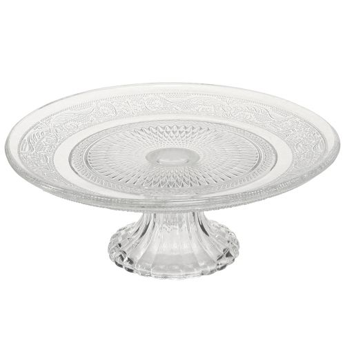 Article Assiette à gâteau classique en verre sur pied - Élégante pour chaque célébration Ø 20cm