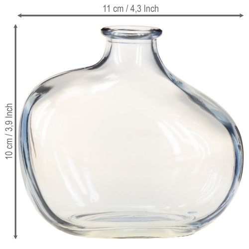 Article Petit vase en verre transparent moderne mini vase en verre 11 × 6 × 10 cm 3 pièces